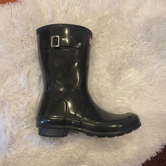 Hunter Short Gloss Rain Boots Size 6 - Picture 4 of 13